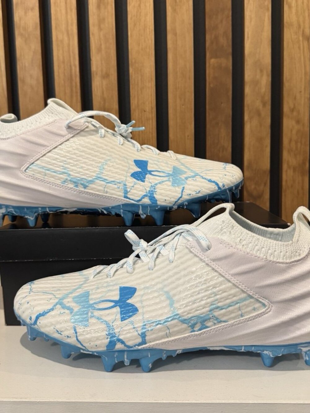 SIZE 12.5 - Under Armour Blur 2.0 All American Game Ice Cold Blue Football Cleat
